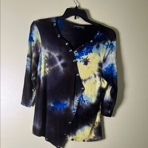 Talk of the Walk Tie-Dye Button-Up Top